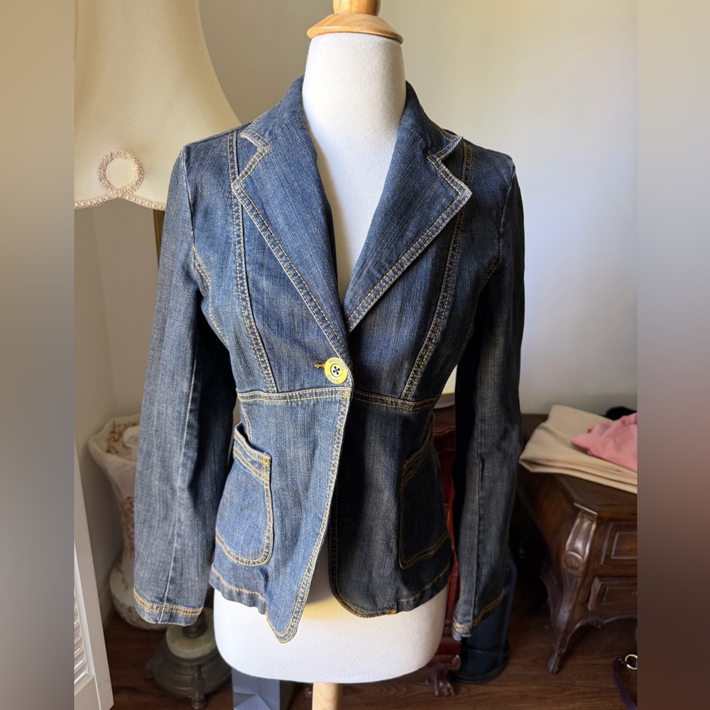 Michael Kors Dark Blue Jean Jacket size 0